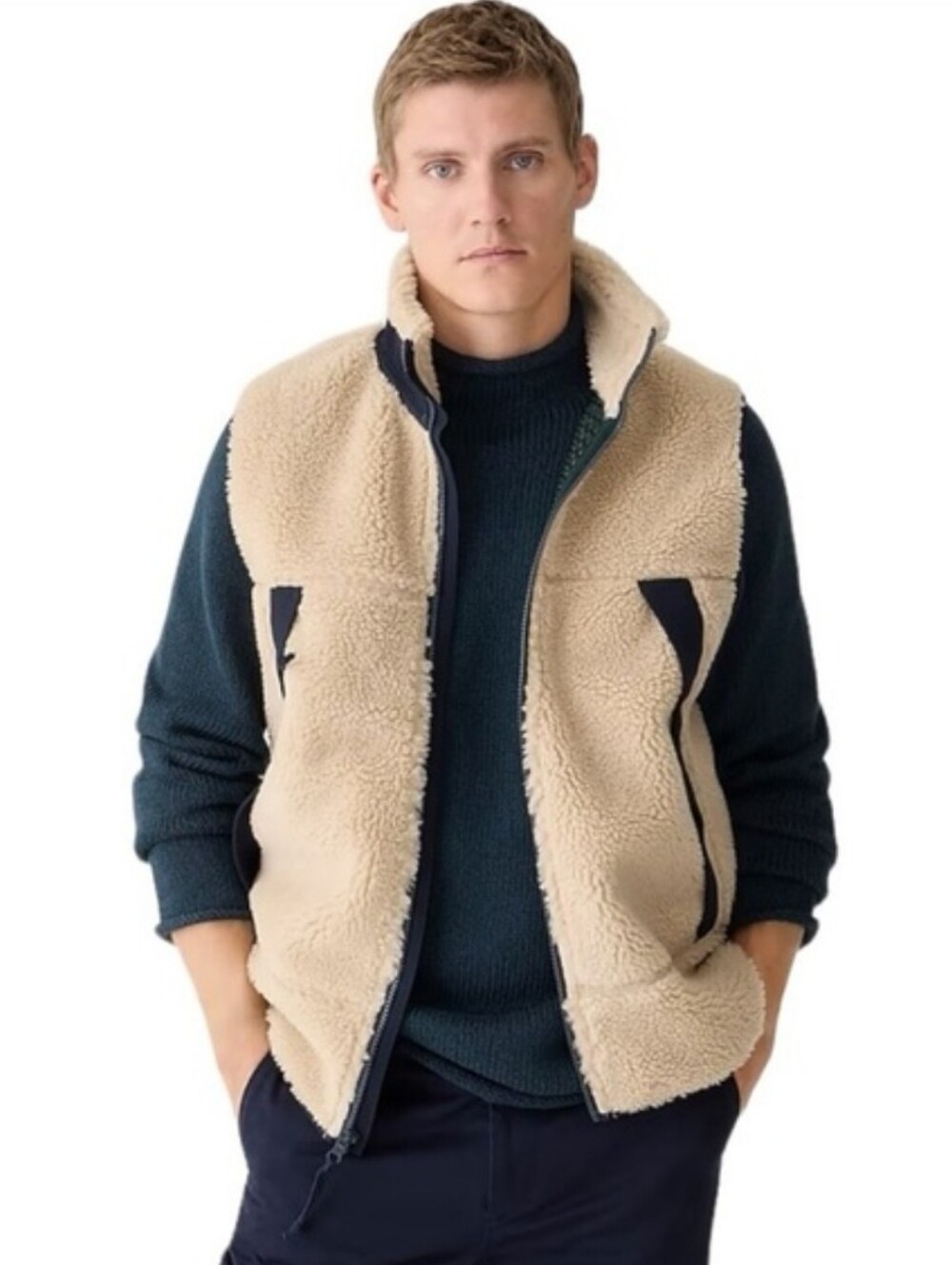 J. Crew Men's Nordic Sherpa Fleece Vest